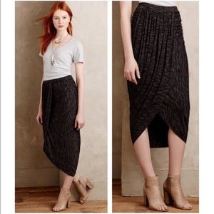 Anthropologie Jersey Cross Over Skirt Size Small